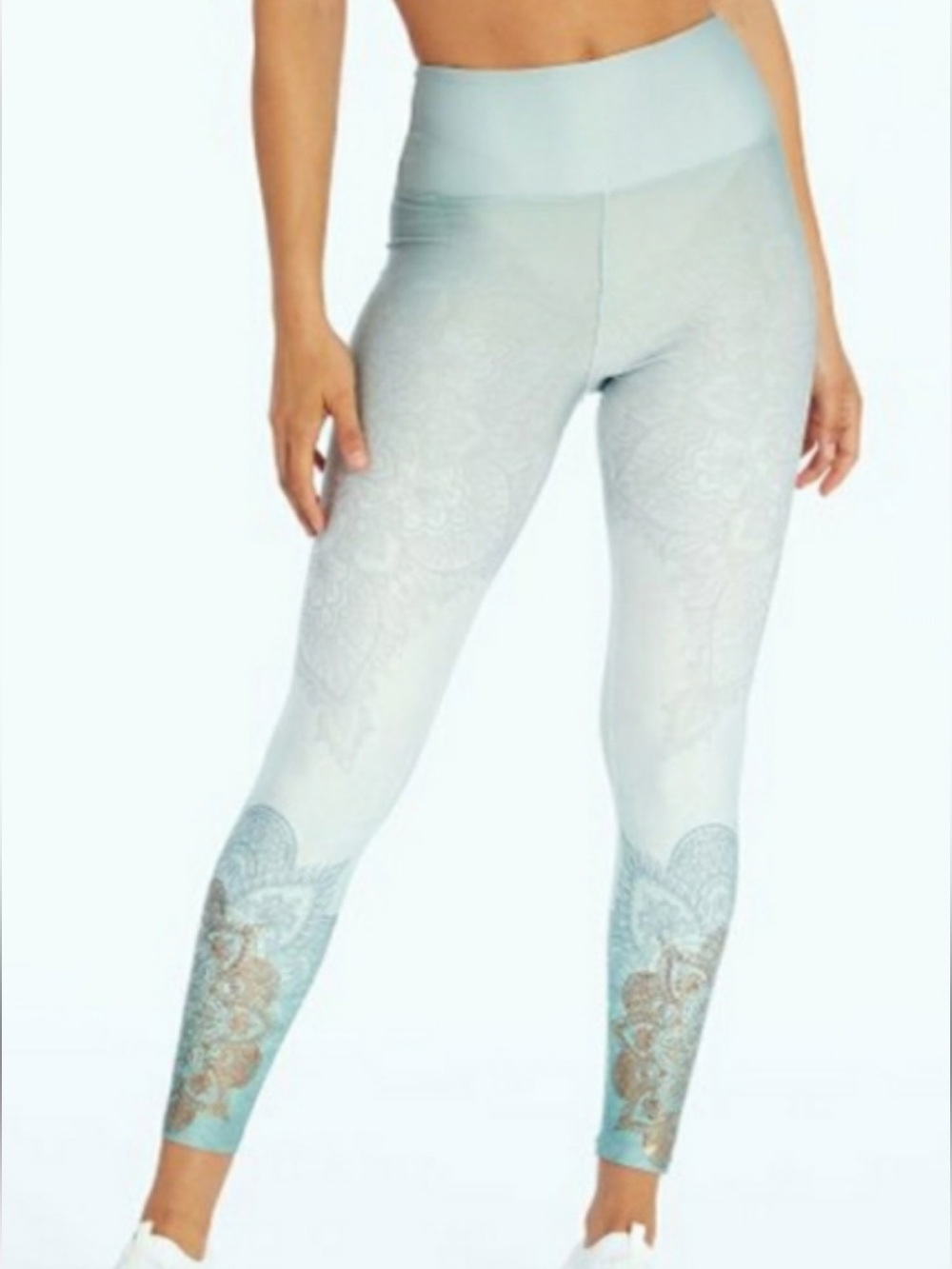 Balance Collection Boho Mandala Gradient High-Rise Leggings Sage Size XL